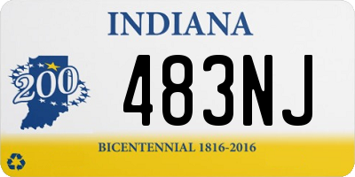 IN license plate 483NJ