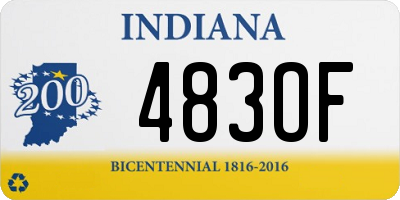 IN license plate 483OF