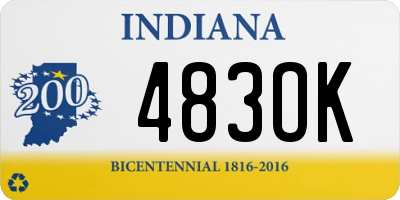 IN license plate 483OK