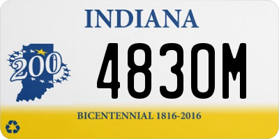 IN license plate 483OM