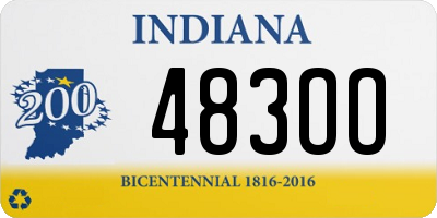 IN license plate 483OO