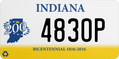 IN license plate 483OP