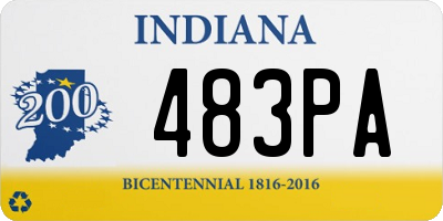 IN license plate 483PA