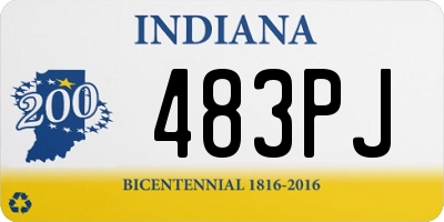 IN license plate 483PJ