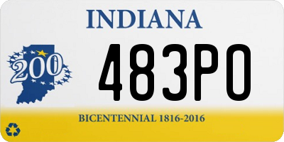 IN license plate 483PO