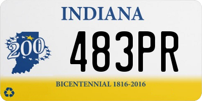 IN license plate 483PR