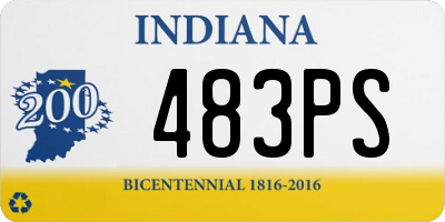 IN license plate 483PS