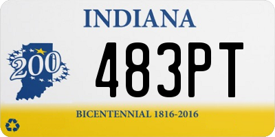 IN license plate 483PT