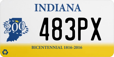 IN license plate 483PX