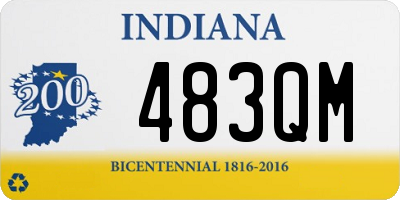 IN license plate 483QM