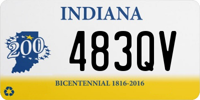 IN license plate 483QV