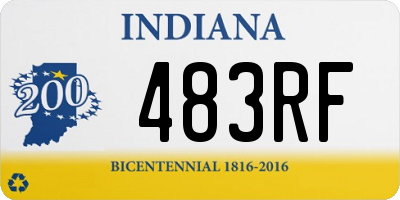 IN license plate 483RF