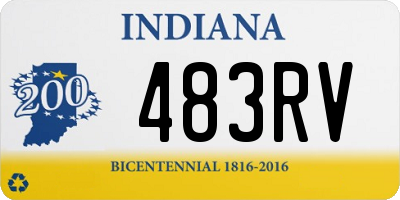 IN license plate 483RV