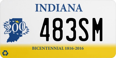 IN license plate 483SM