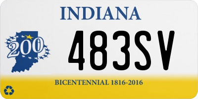 IN license plate 483SV