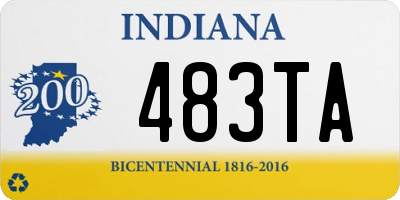 IN license plate 483TA