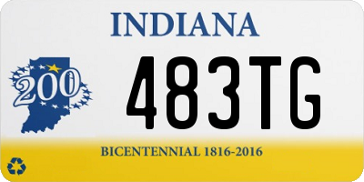 IN license plate 483TG