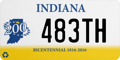 IN license plate 483TH