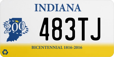 IN license plate 483TJ