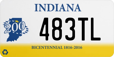 IN license plate 483TL