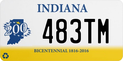 IN license plate 483TM