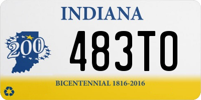 IN license plate 483TO