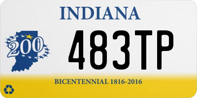 IN license plate 483TP