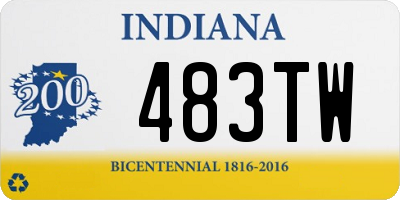 IN license plate 483TW