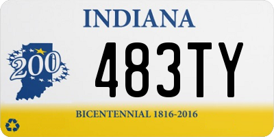 IN license plate 483TY