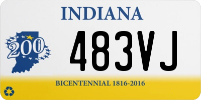 IN license plate 483VJ