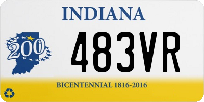 IN license plate 483VR