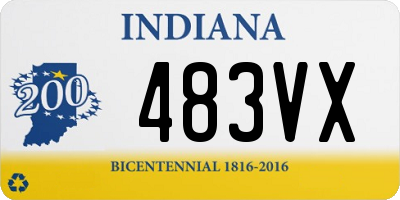 IN license plate 483VX