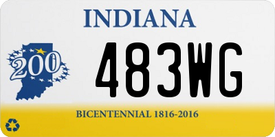 IN license plate 483WG