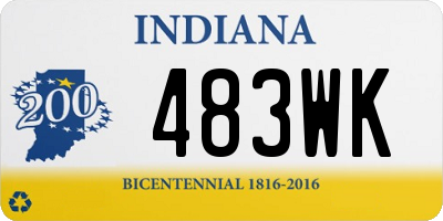 IN license plate 483WK