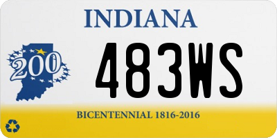 IN license plate 483WS