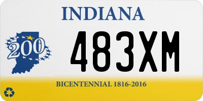 IN license plate 483XM