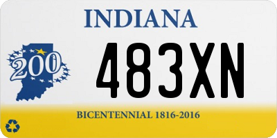 IN license plate 483XN