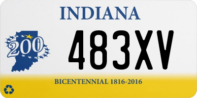 IN license plate 483XV