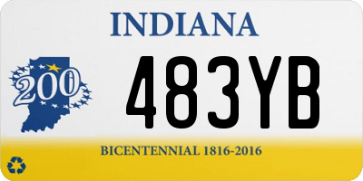 IN license plate 483YB