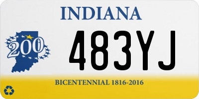 IN license plate 483YJ