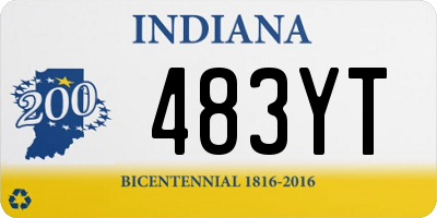 IN license plate 483YT