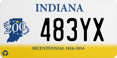 IN license plate 483YX