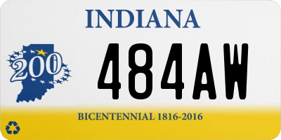 IN license plate 484AW