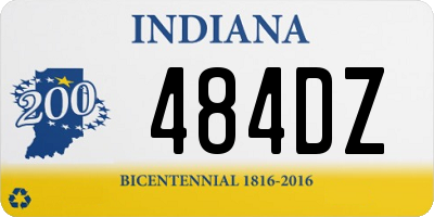 IN license plate 484DZ