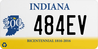 IN license plate 484EV