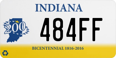 IN license plate 484FF