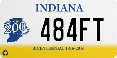 IN license plate 484FT