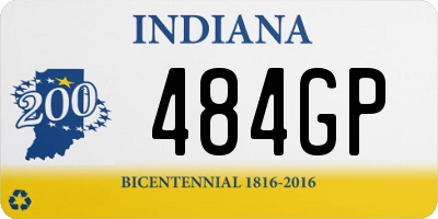 IN license plate 484GP