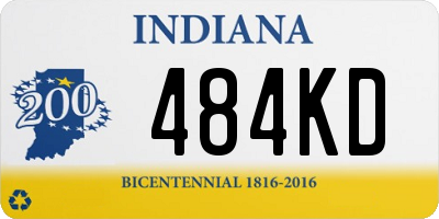 IN license plate 484KD