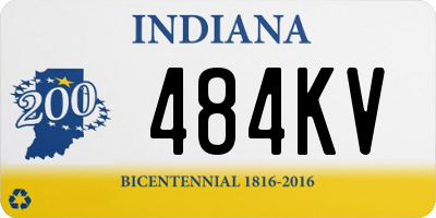 IN license plate 484KV